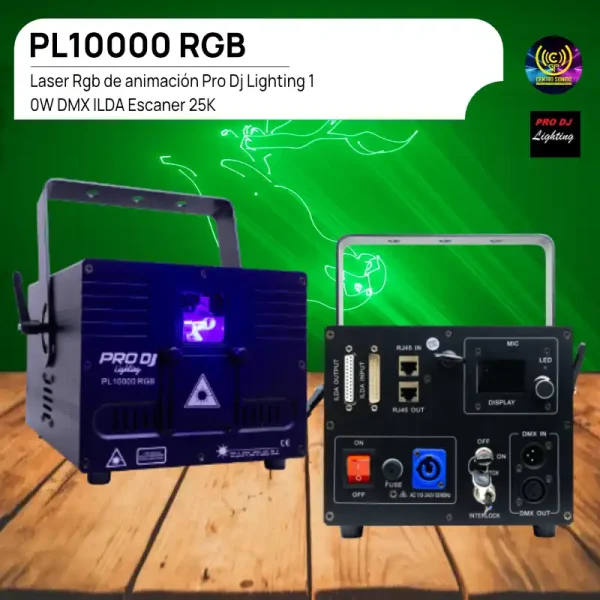 laser rgb de animación pl10000 rgb pro dj lighting 10w dmx ilda escaner 25k
