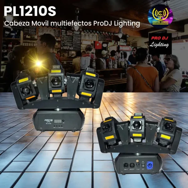 cabeza movil multiefectos pl1210s prodj lighting