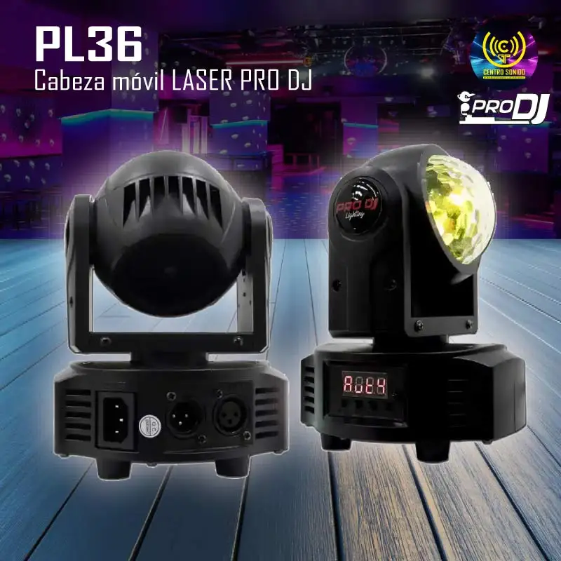 cabeza móvil pl36 laser pro dj