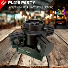 cabeza móvil de 4 brazos prodj lighting pl415 party