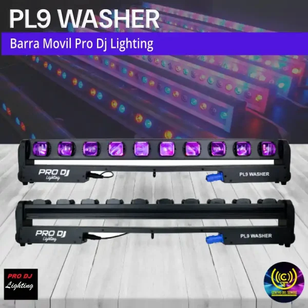 barra movil pl9 washer pro dj lighting