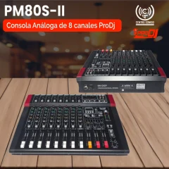consola análoga pm80s ii de 8 canales prodj