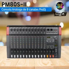 mezclador profesional 12 canales pm120s ii pro dj