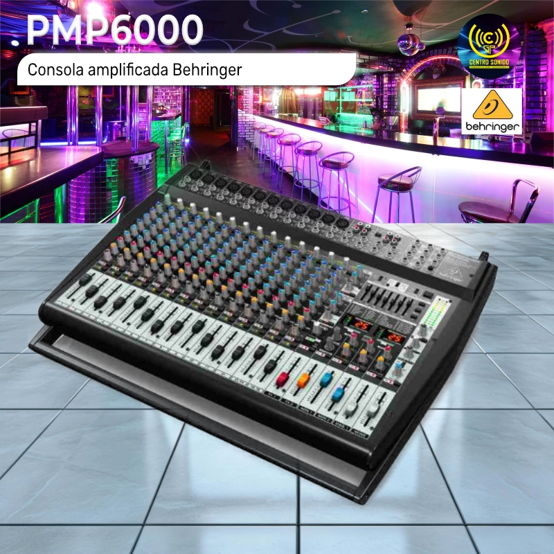 consola amplificada pmp6000 behringer