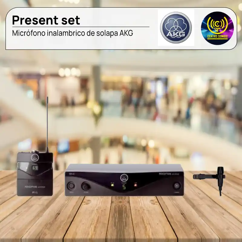micrófono inalambrico de solapa akg present set