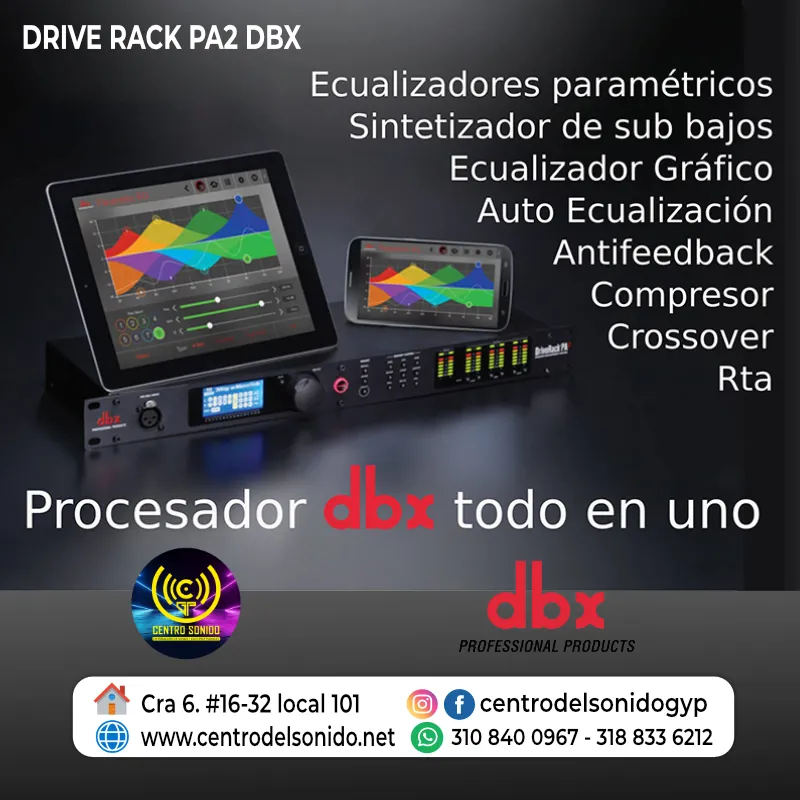 drive rack pa2 dbx procesador de audio