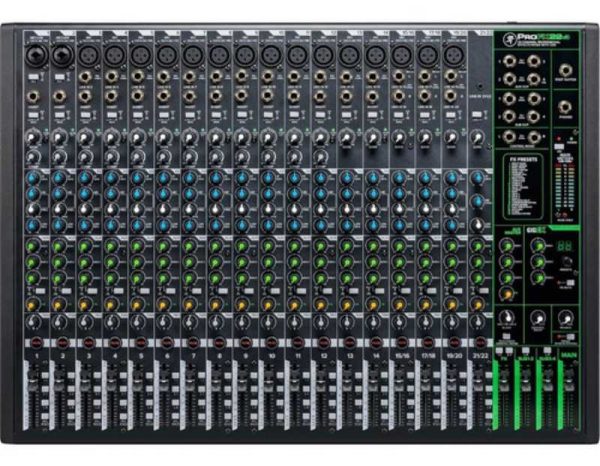 mackie profx22v3 – 22 canales 4 bus con usb y efectos.