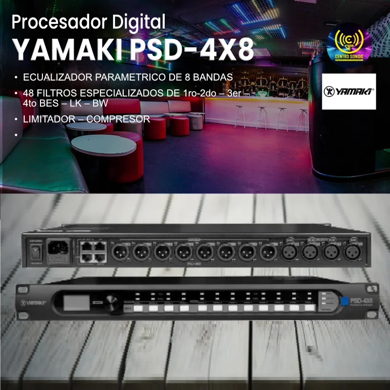 procesador digital yamaki psd 4x8