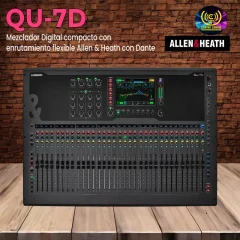 mezclador digital compacto con enrutamiento flexible allen & heath qu 7d con dante