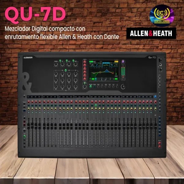 mezclador digital compacto con enrutamiento flexible allen & heath qu 7d con dante
