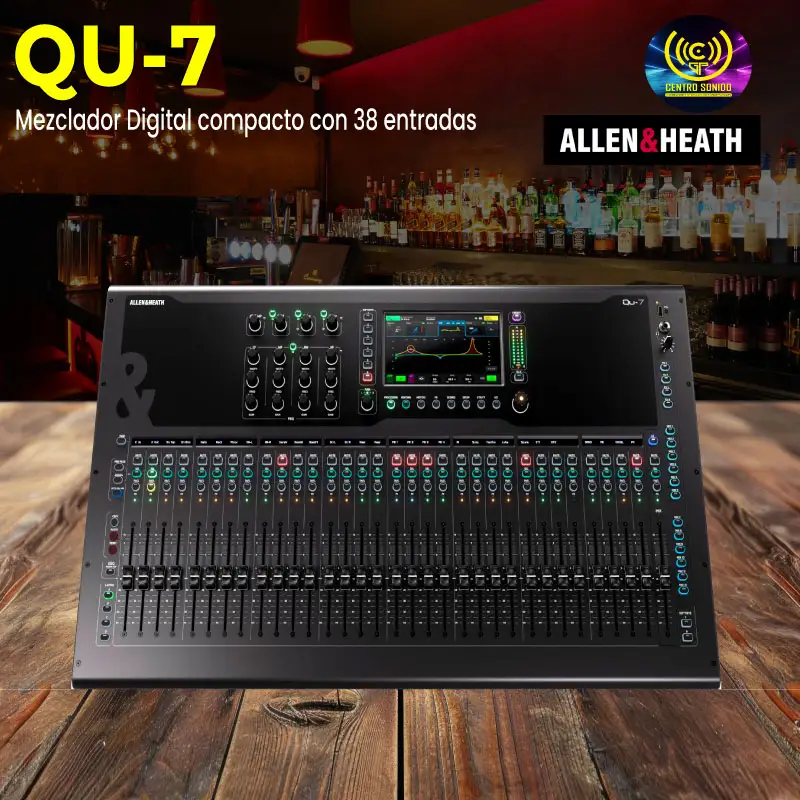 mezclador digital compacto con 38 entradas allen & heath qu 7