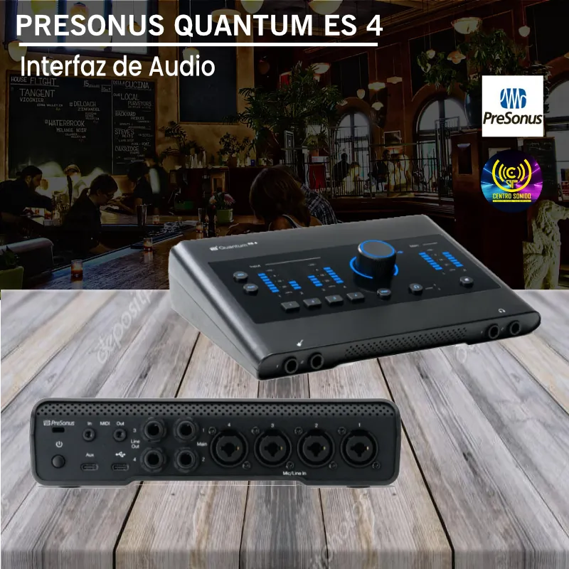 interfaz de audio presonus quantum es 4