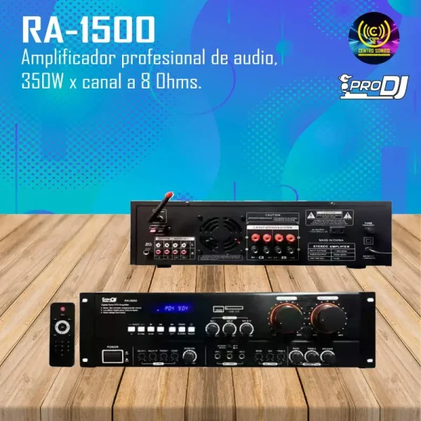 ra 1500 pro dj amplificador profesional de audio