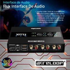 reloop flux interface de audio 24 bits 3 canales