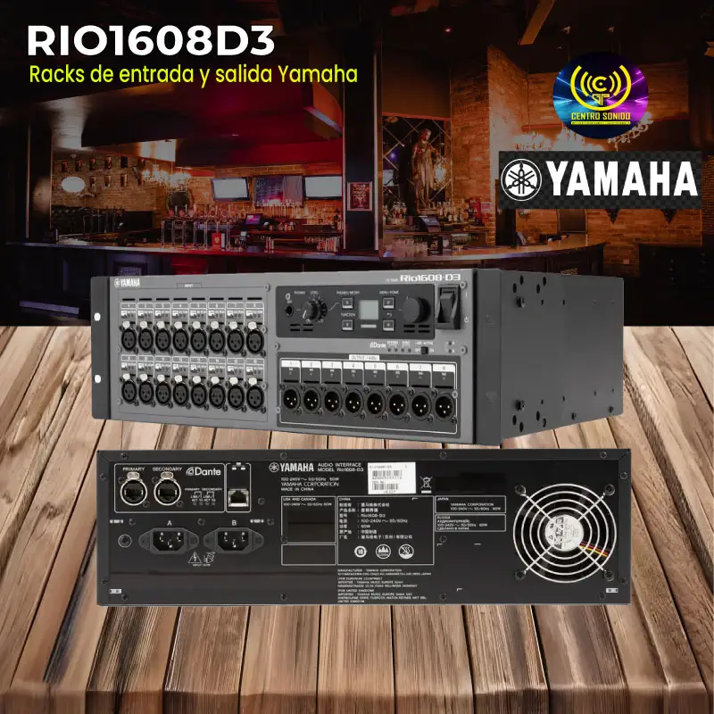 racks de entrada y salida yamaha rio1608d3