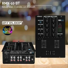 rmx 10 bt reloop mixer 2 canales con bluetooth