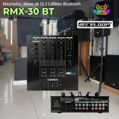 mixer rmx 30 bt reloop mezclador de dj 3 canales bluetooth