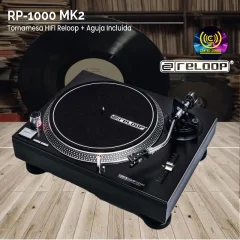 tornamesa hifi reloop rp 1000 mk2 + aguja incluida