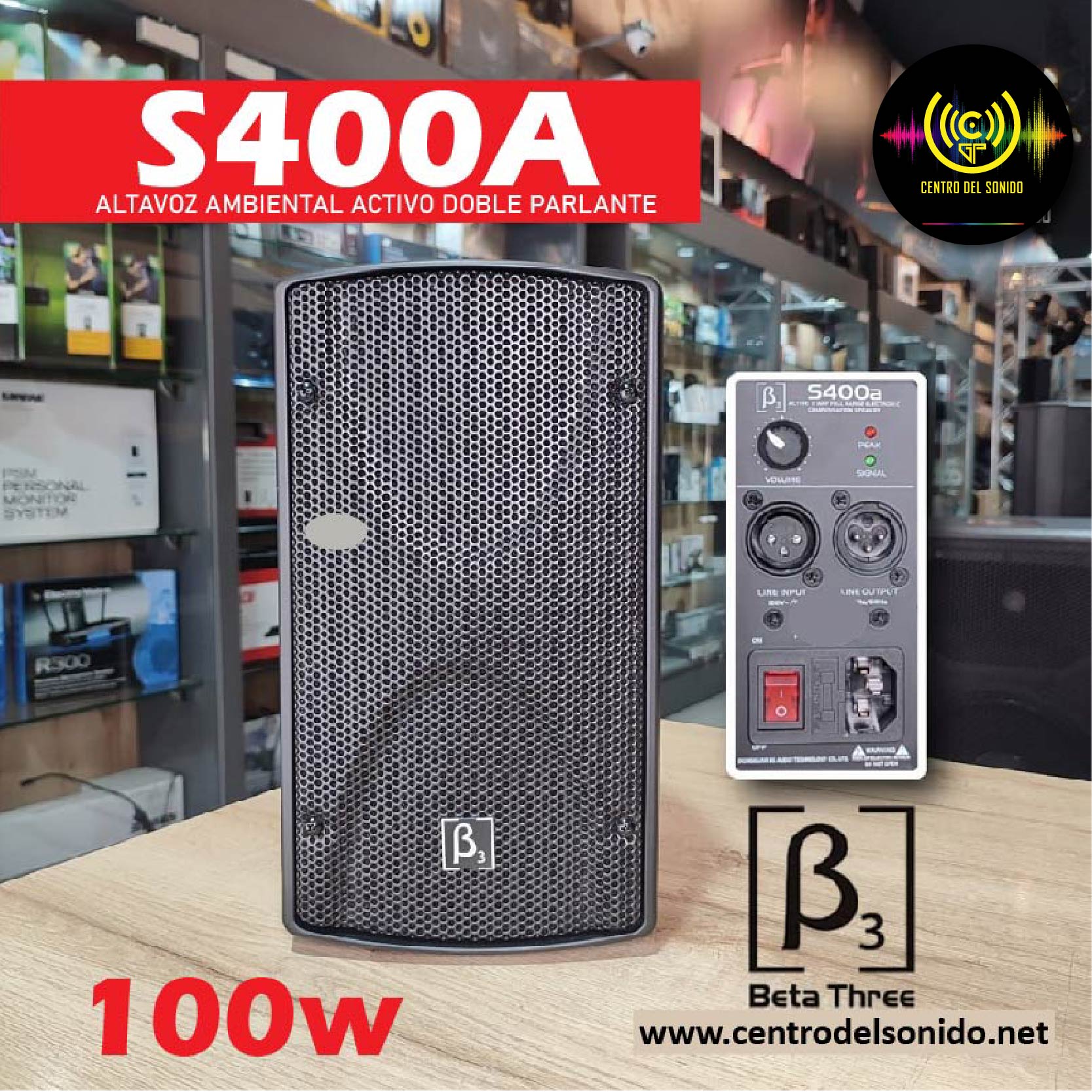 cabina activa 4" ambiental beta 3 s400a