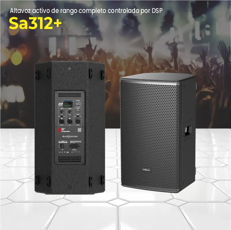 altavoz activo de rango completo controlado por dsp sa312+