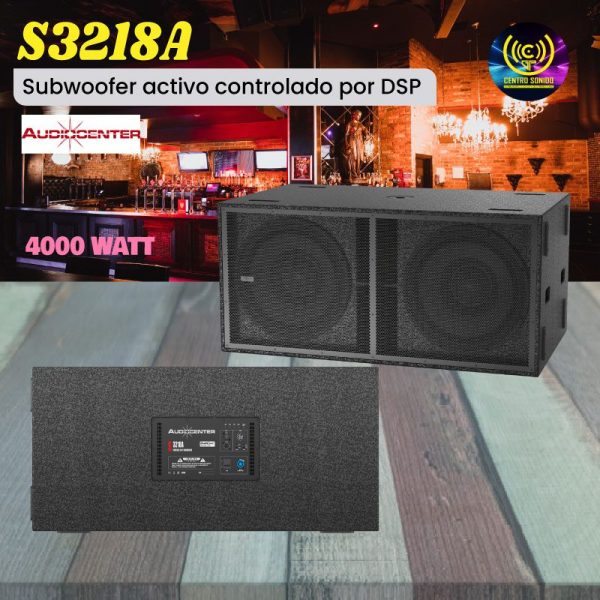 s3218a subwoofer 4000watt audiocenter activo controlado por dsp