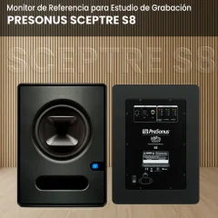 monitor de referencia para estudio de grabación presonus sceptre s8
