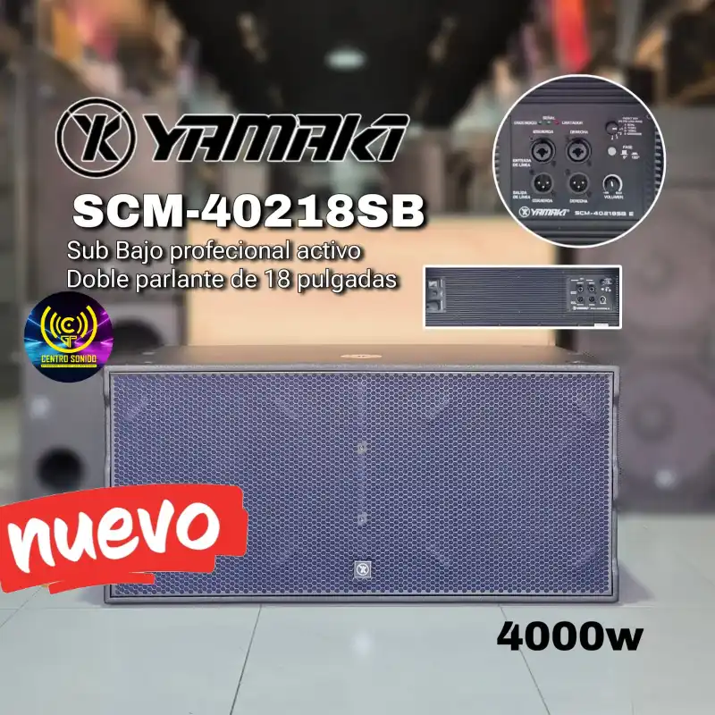 bajo activo doble yamaki scm40218sb de 18"