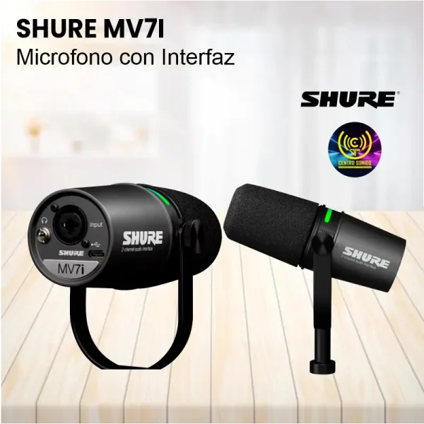 shure mv7i microfono con interfaz