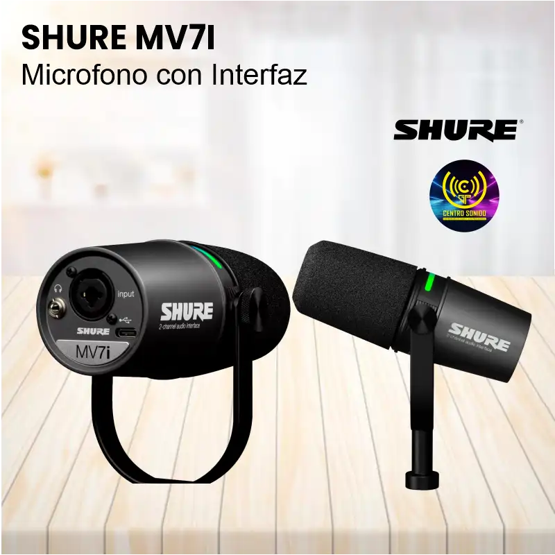 shure mv7i microfono con interfaz