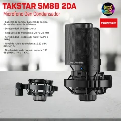 microfono gen condensador takstar sm8b 2da