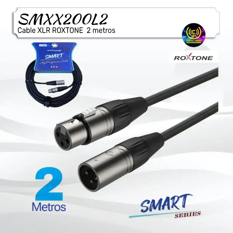 cable xlr roxtone smxx200l2 2 metros