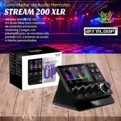 controlador de audio hercules stream 200 xlr