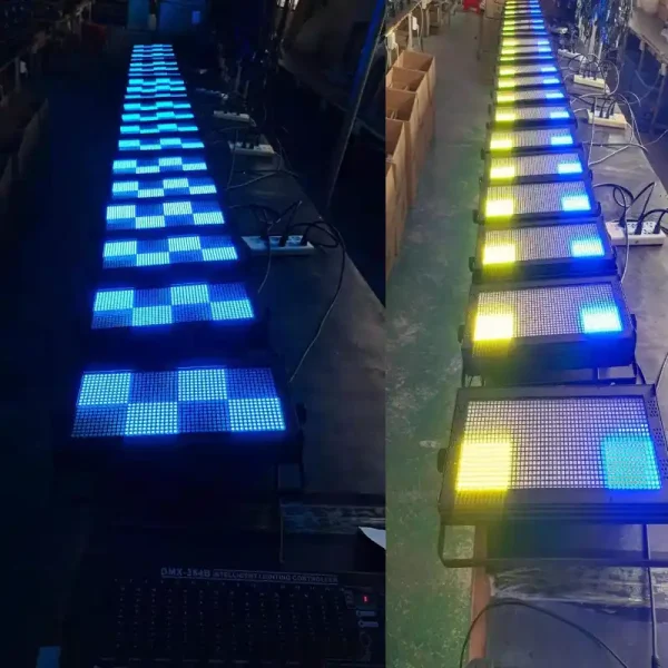 luz estroboscópica led 1000w rgb 3 en 1 dj disco efecto lavado efecto panel luz dmx512
