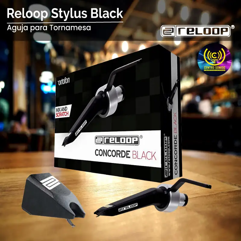 aguja para tornamesa reloop stylus black