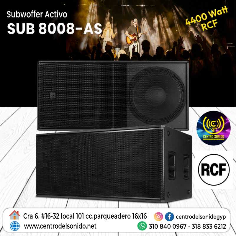 subwoffer activo sub 8008 as de 4400watt rcf