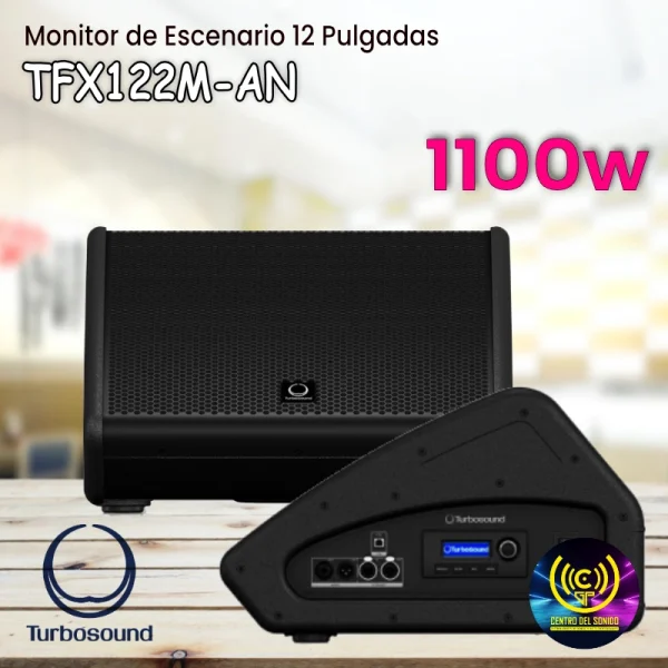 turbosound tfx122m an 1100w monitor de escenario 12 pulgadas
