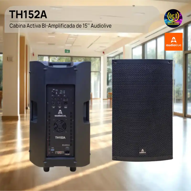 cabina activa bi amplificada 15" th152a audiolive