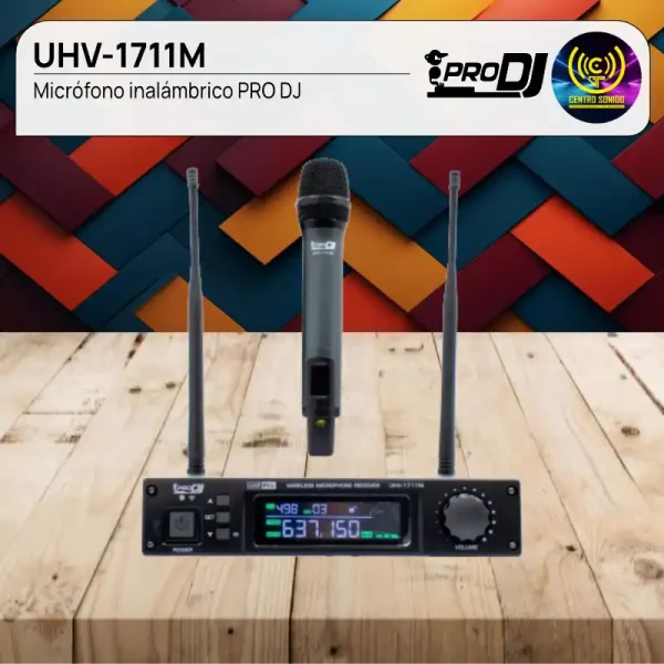 micrófono inalámbrico uhv 1711m pro dj