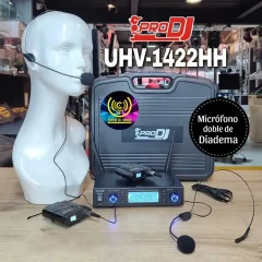 micrófono inalámbrico de diadema doble uhv1422hh