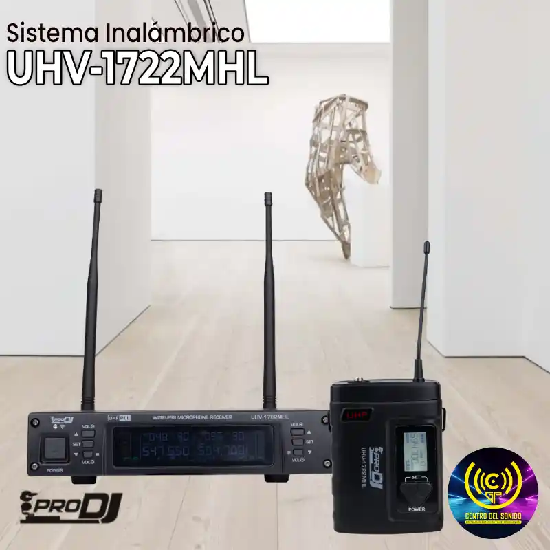 sistema inalámbrico uhv 1722mhl de prodj