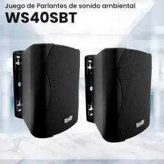 juego de parlantes de sonido ambiental pro dj ws40sbt