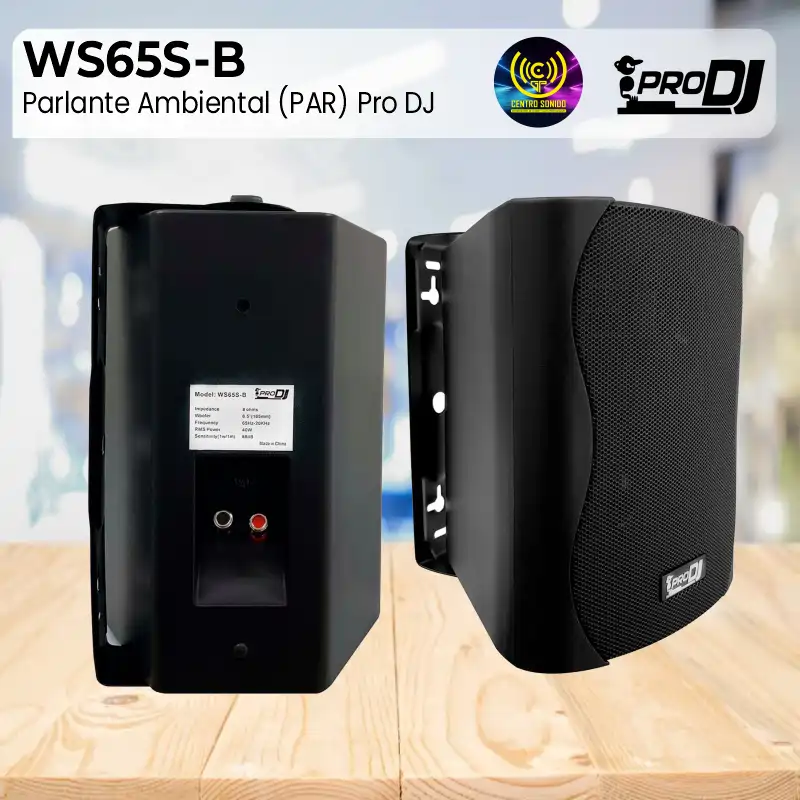 parlantes ws65s b pro dj pared 6.5″