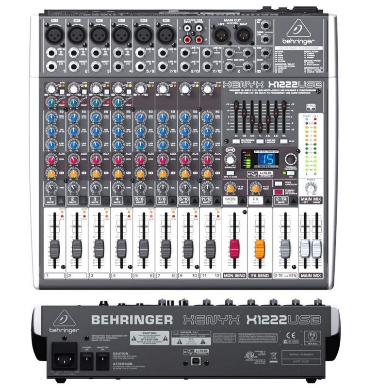 mezclador behringer x1222usb