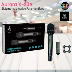 sistema inalámbrico para micrófono aurora x 23a