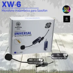 micrófono inalambrico para saxofon xw 6