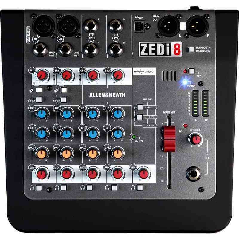 allen & heath zedi 8 mezclador híbrido compacto/interfaz usb