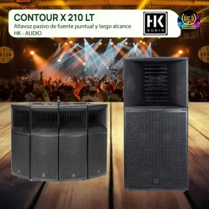 altavoz pasivo de fuente puntual y largo alcance hk audio contour x 210 lt