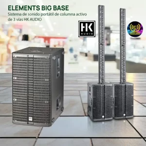 sistema de sonido portátil de columna activo de 3 vías elements big base