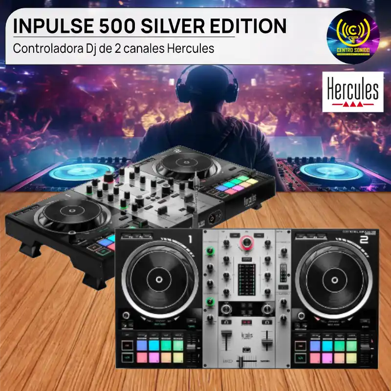 controladora dj de 2 canales dj control inpulse 500 silver edition