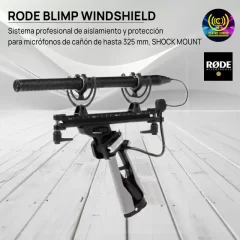 sistema profesional de aislamiento y protección para micrófonos de cañón de hasta 325 mm rode blimp windshield y shock mount